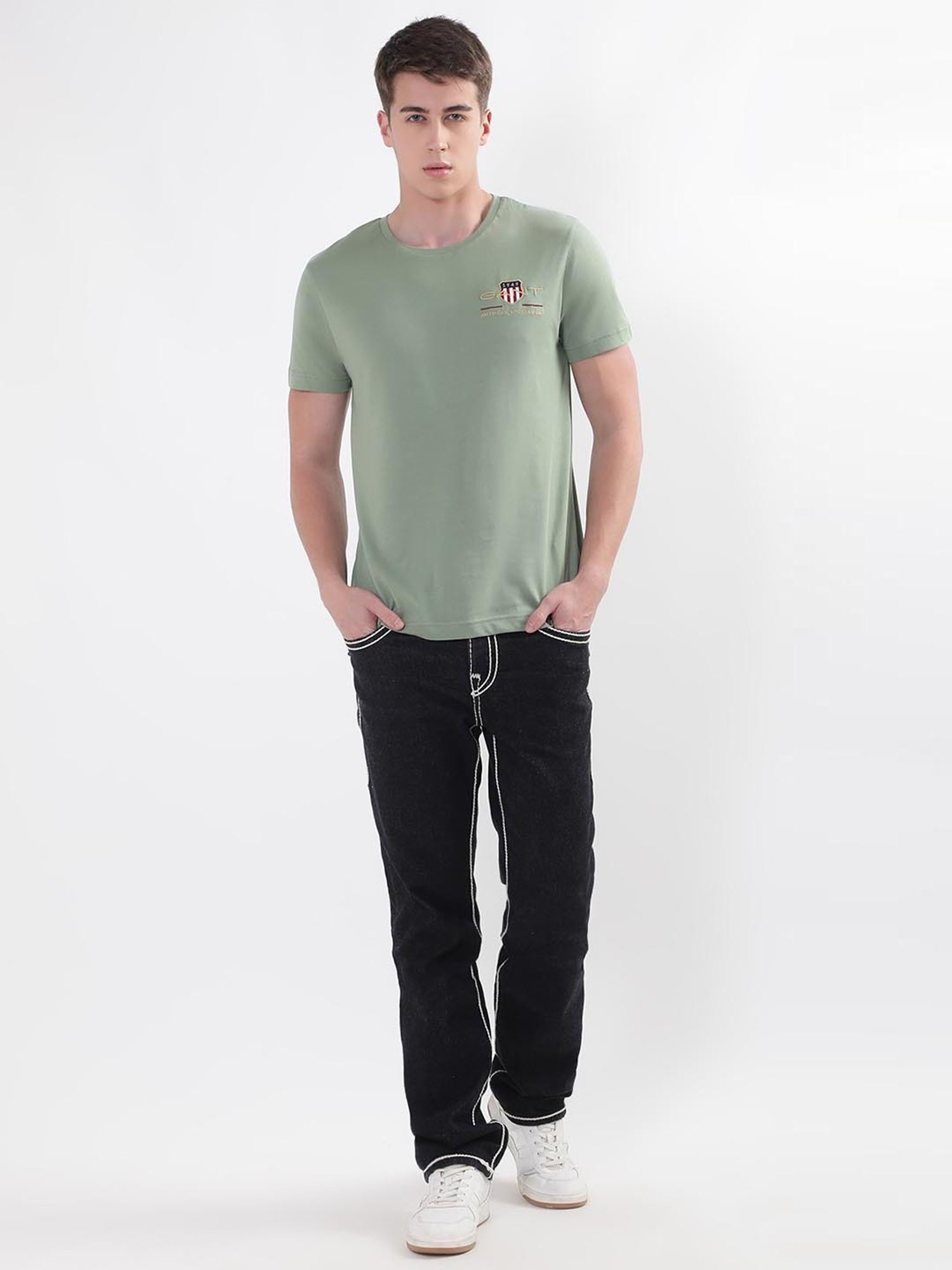 GANT Green Cotton Regular Fit T-Shirt