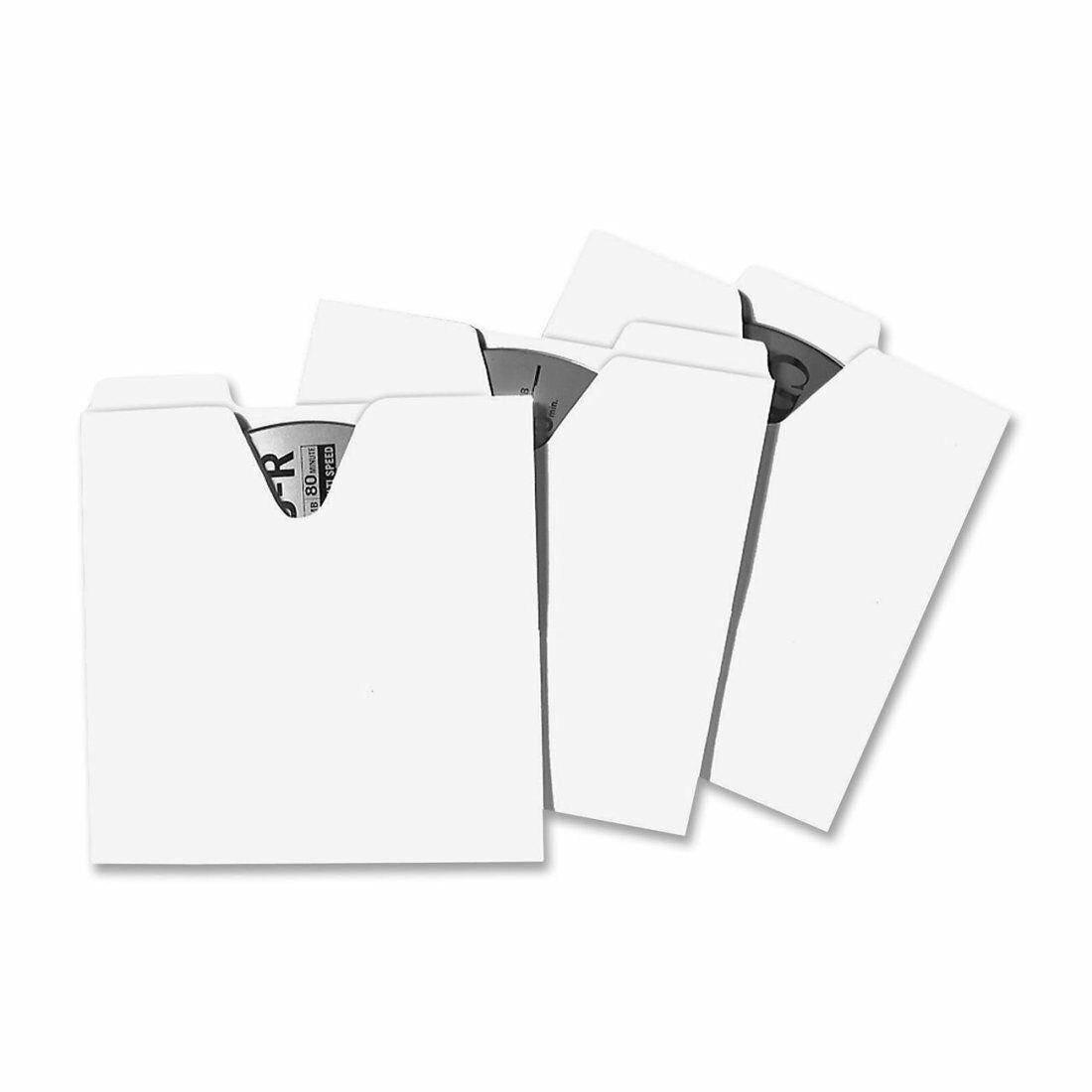 Vaultz CD Storage File Folders, 100 Folders per Box, White (VZ01096) , New, Free