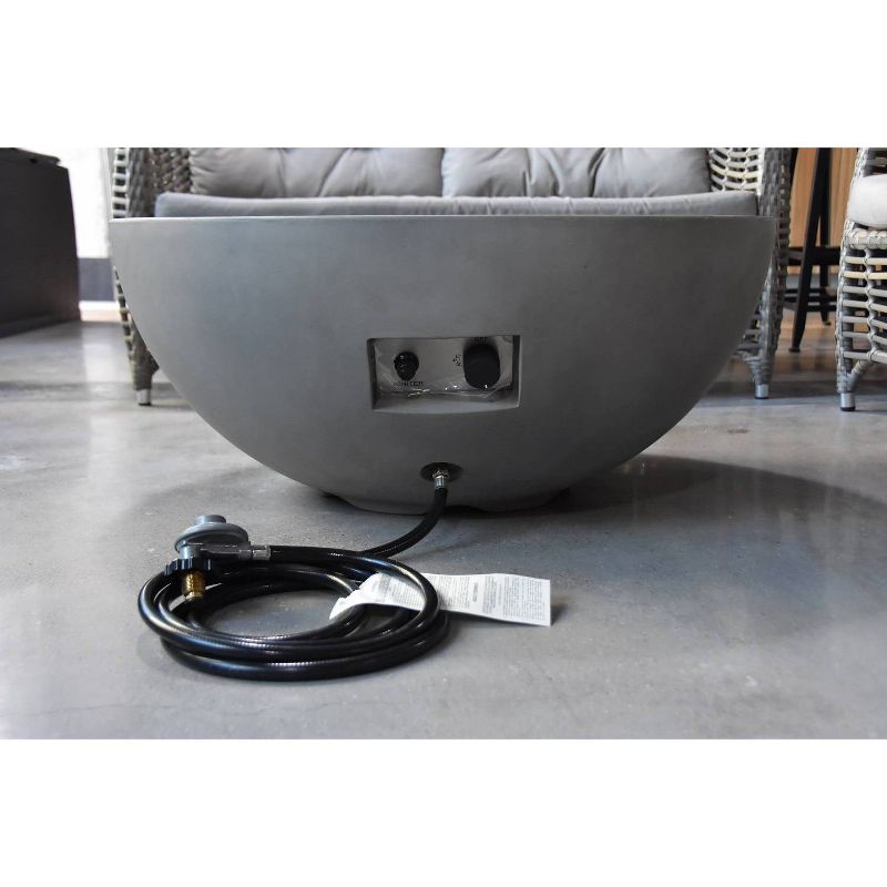 Roca 34" Outdoor Fire Pit Propane Table Backyard Patio Heater - Elementi