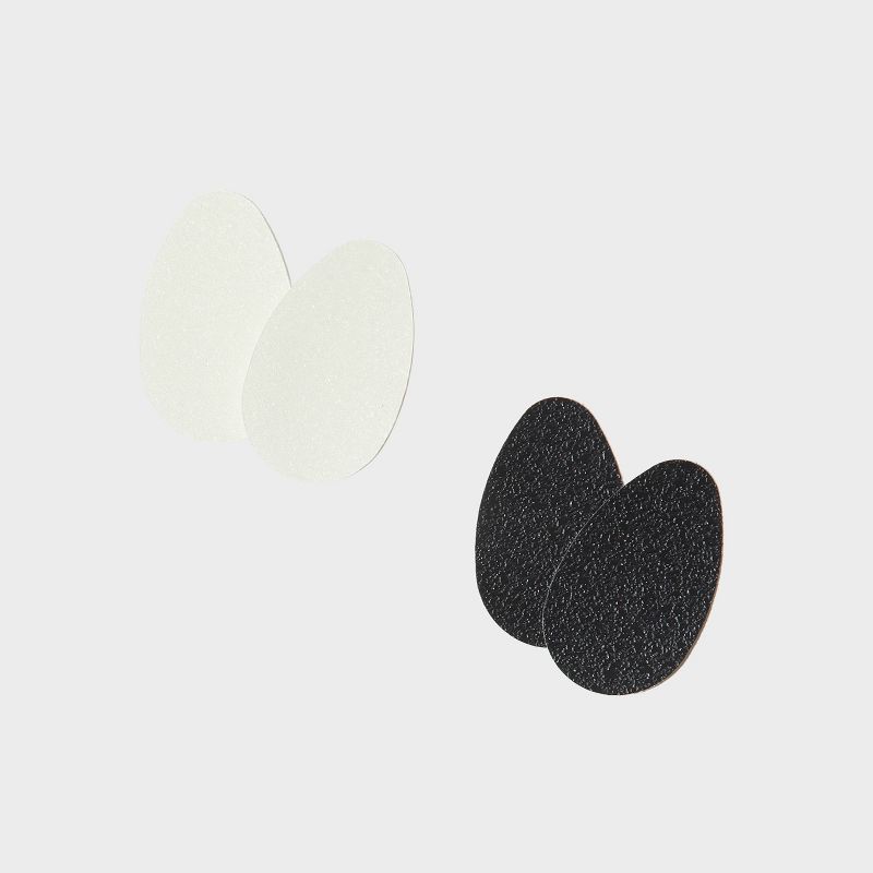 Women's Fab Feet by Foot Petals No-Slip Treads Shoe Pads Black/White - 2 pairs
