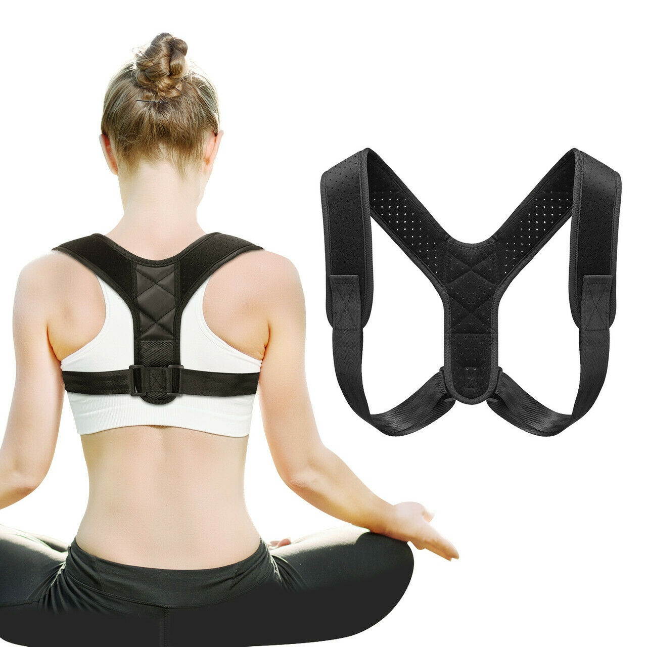 Adjustable Back Posture Corrector Shoulder Pro Support Brace Belt For Men Women