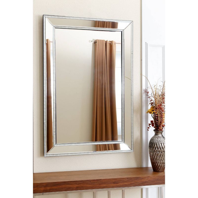 Saray Rectangle Wall Mirror Silver - Abbyson Living