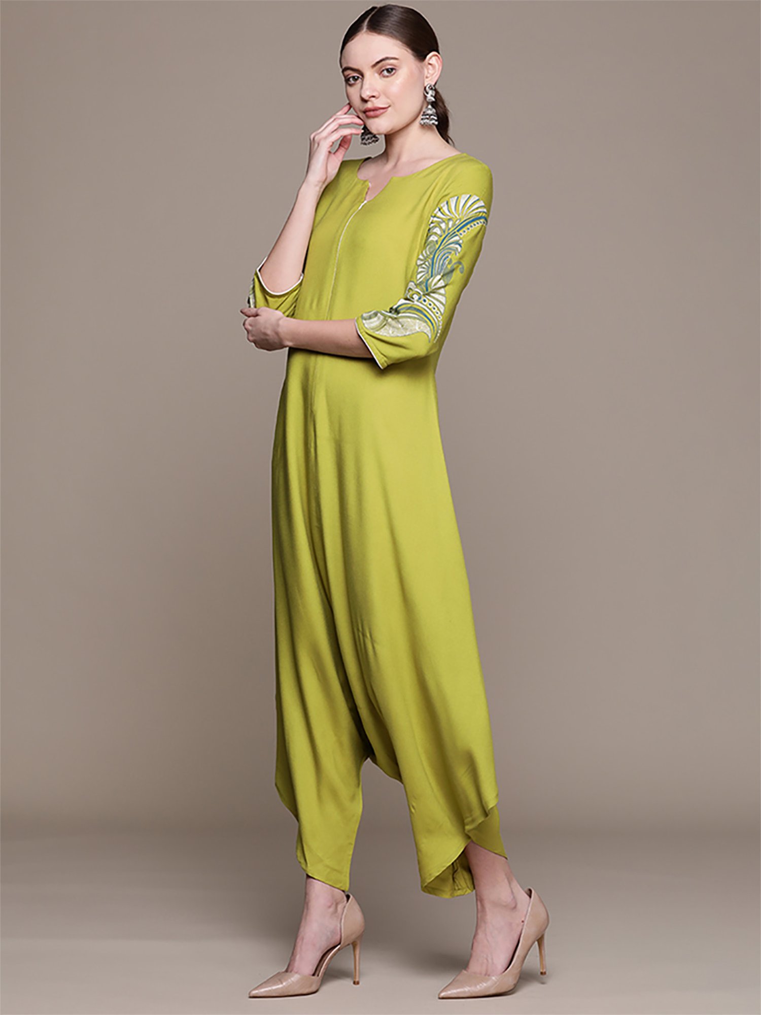 Ziyaa Green Regular Fit Jumpsuit
