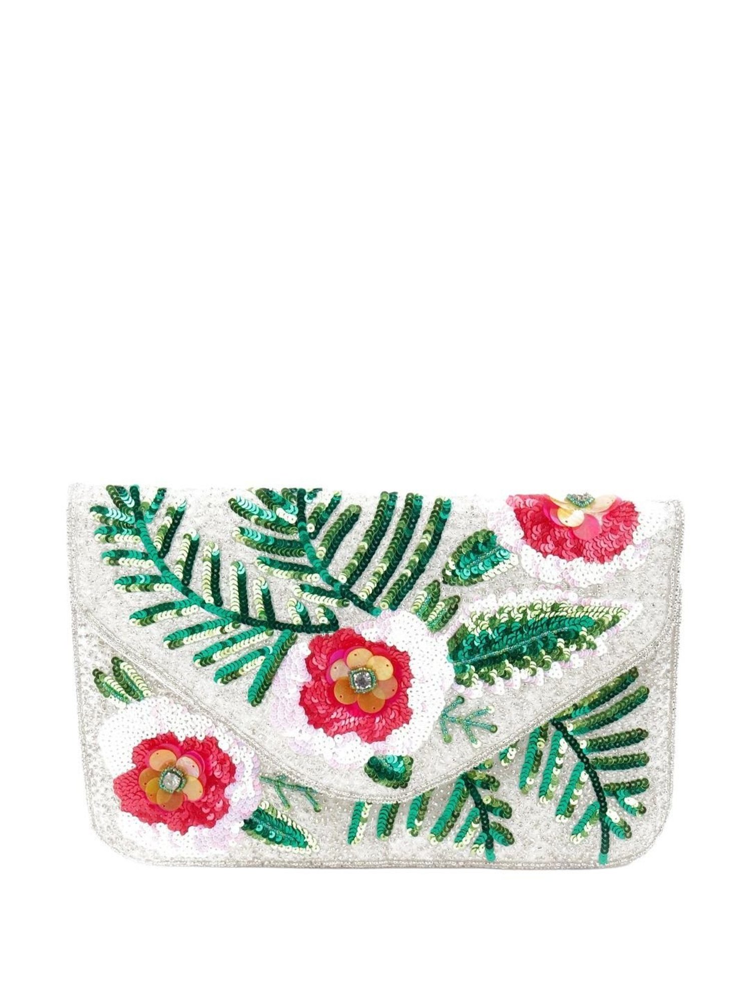 Odette Multicolor Fabric Envelope Clutch
