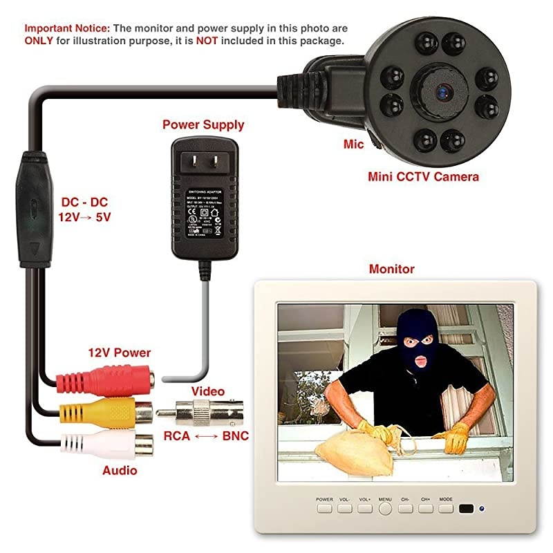 CCTV Mini Spy Security Camera Hd 36mm 90degree 1000tvl 8PCS Infrared IR LEDs Night Vision Hidden Mini CCTV Surveillance Camera