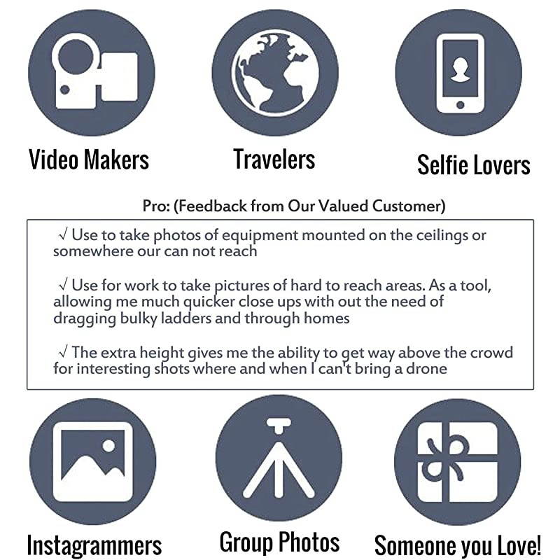 Long Selfie Stick Super Length Lightweight Extendable Pole from 20 to 118 Builtin Wireless Remote Shutter Grip Holder Mount Compatible iPhone Samsung Android Cell PhoneBlue