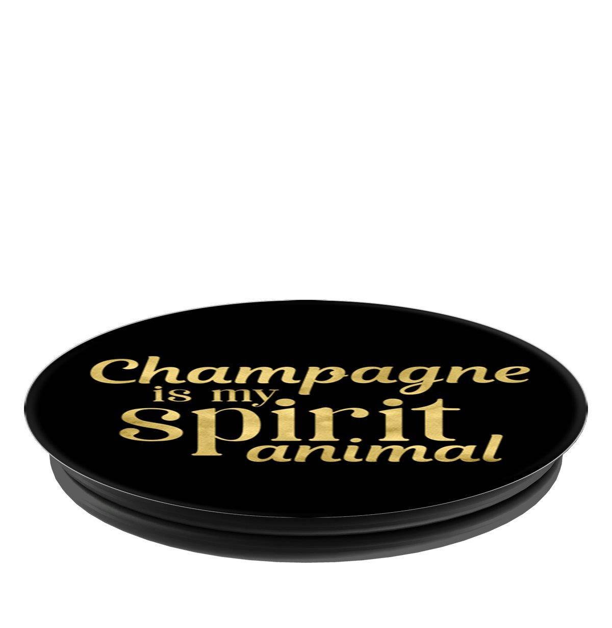 Sassy Southern Charm & Grace Funny & Cute Champagne Lover Gold Lettering on Black for Wireless Phone PopSockets Stand for Smartphones and Tablets