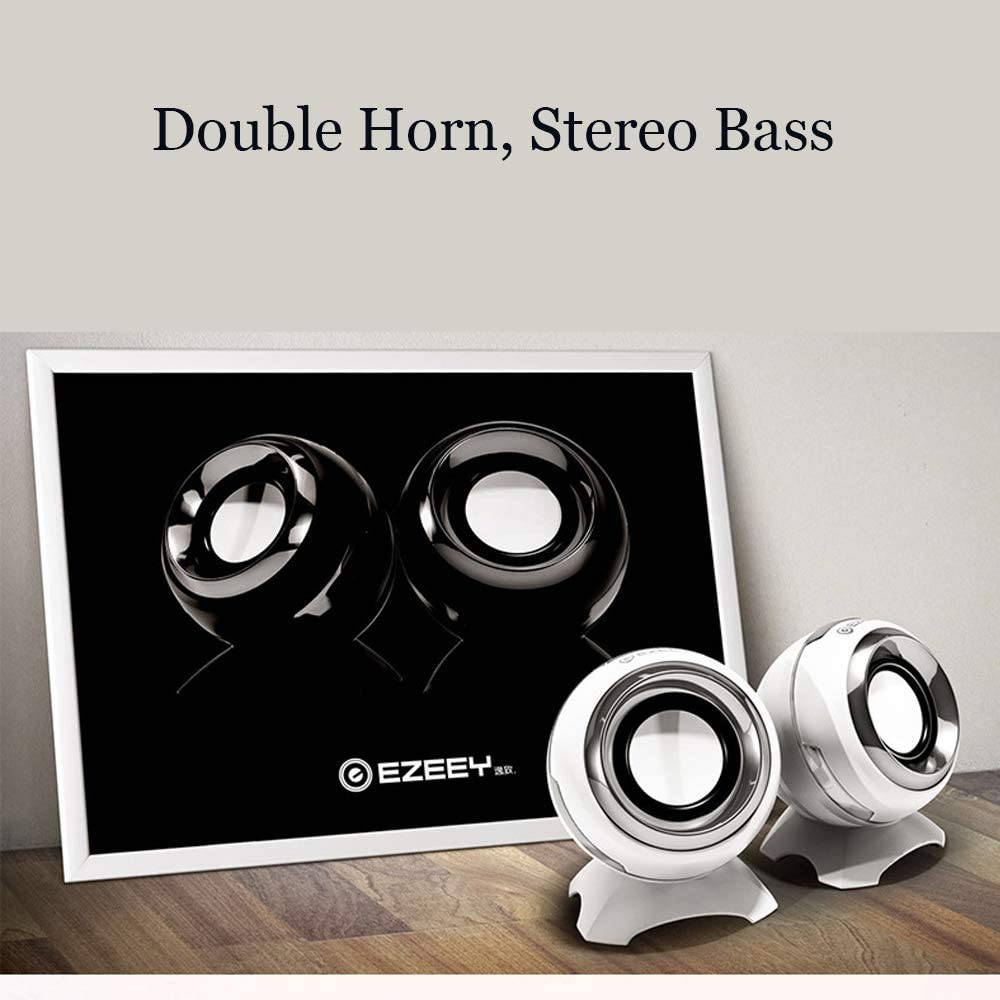 Attoe Computer USB-Power Speakers, Mini Desktop Speakers with HiFi Sound,Superior Stereo Sound,Double Horn, Perfect for Computer,Laptop