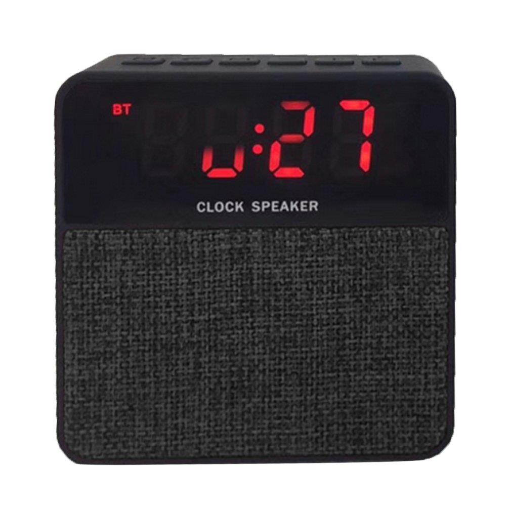 JT2605 Wireless Bluetooth Speaker LED Alarm Clock Hands-free Support TF Card