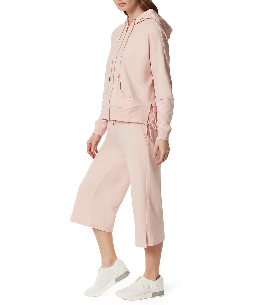 Splendid Knit Zip Up Drawstring Hoodie