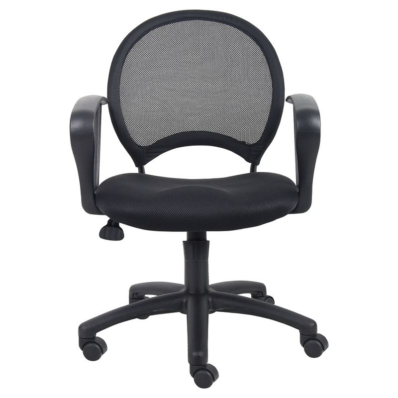 Mesh Chair With Loop Arms Black - Boss Office Products