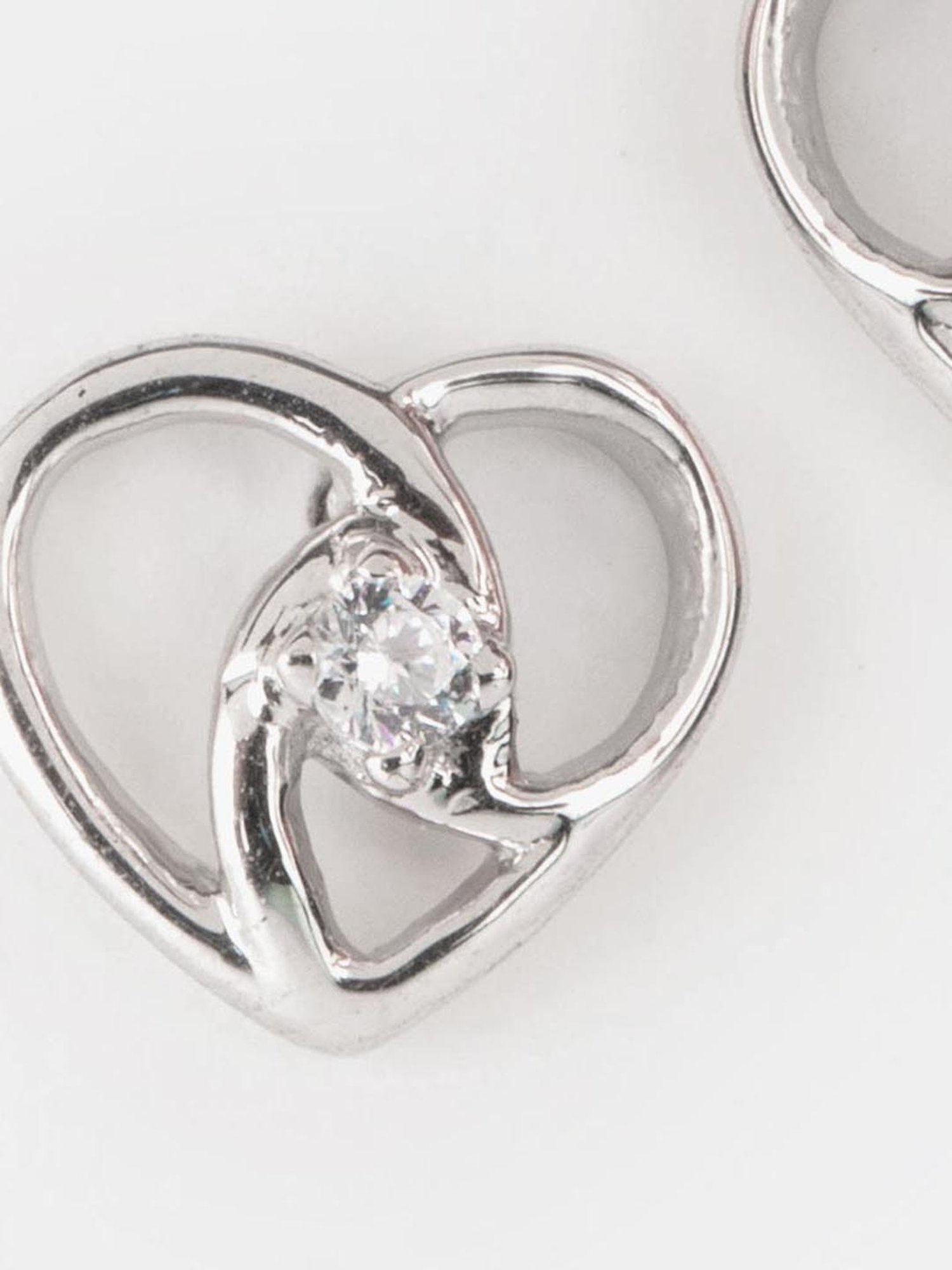 Shaya 92.5 Sterling Silver Meant To Be Heart Earrings for Women