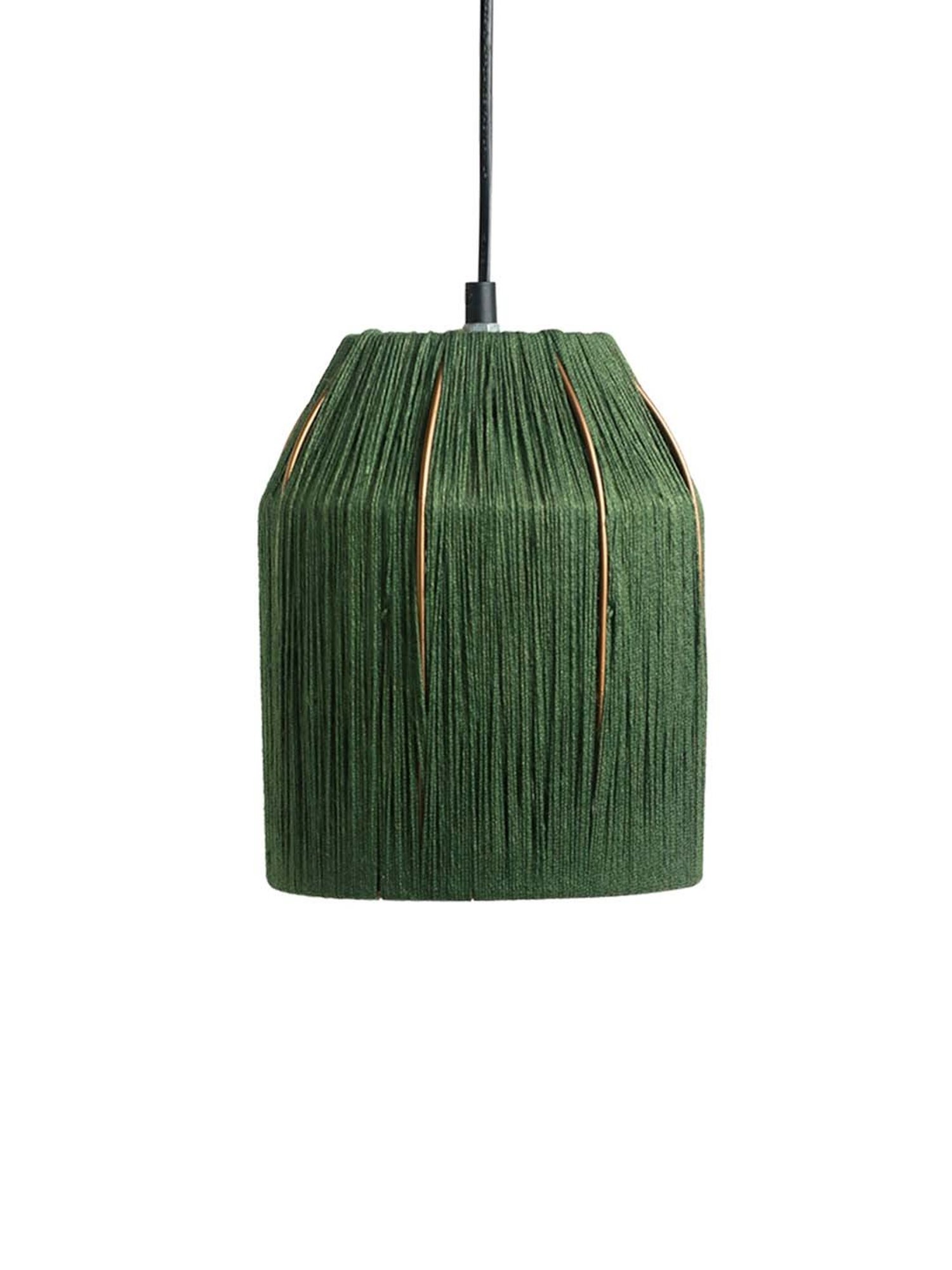 ExclusiveLane Marvels Beige Jute Handwoven Hanging Pendant Lamp