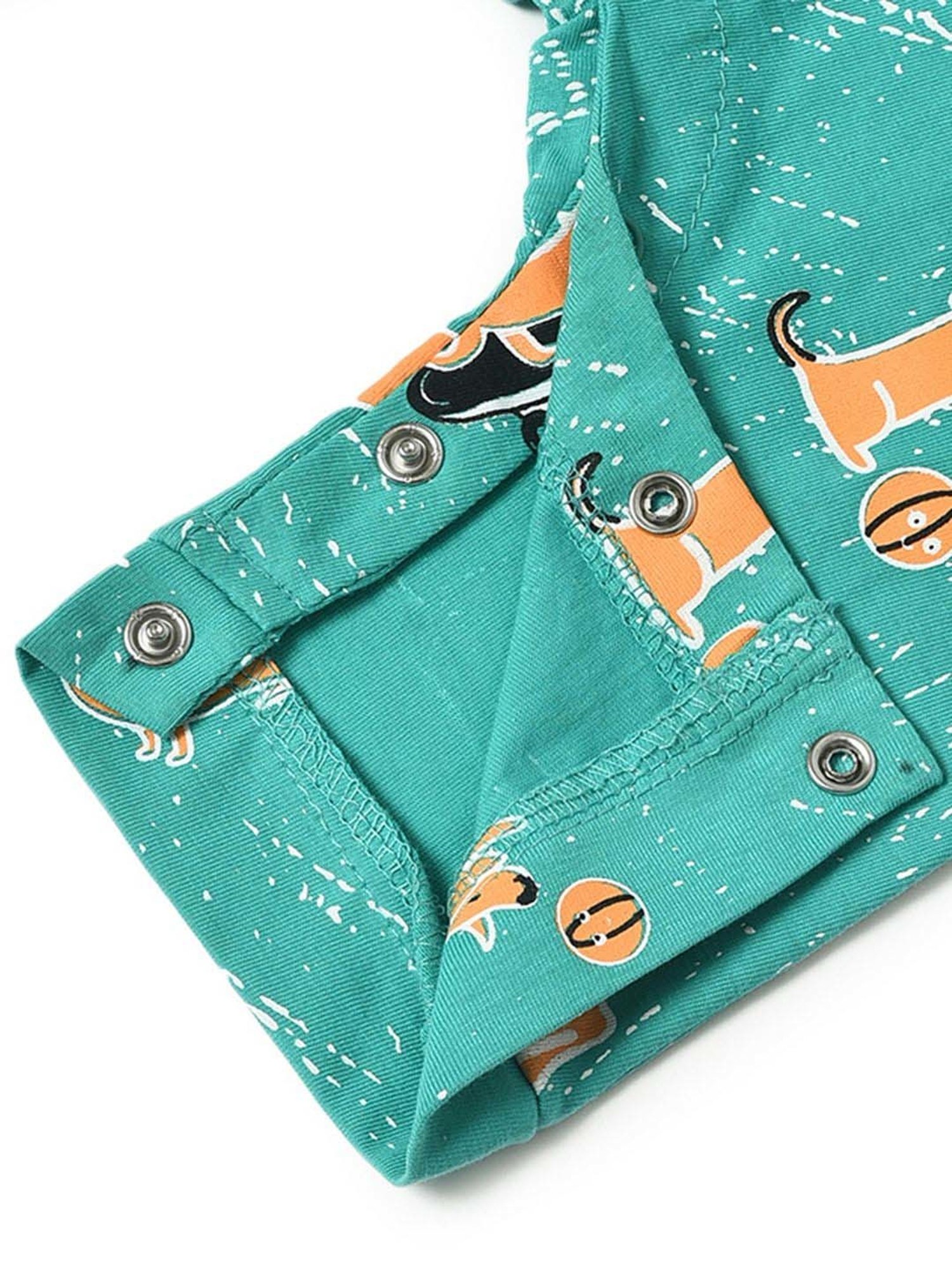 MiArcus Kids Orange & Teal Blue Cotton Printed T-Shirt Set