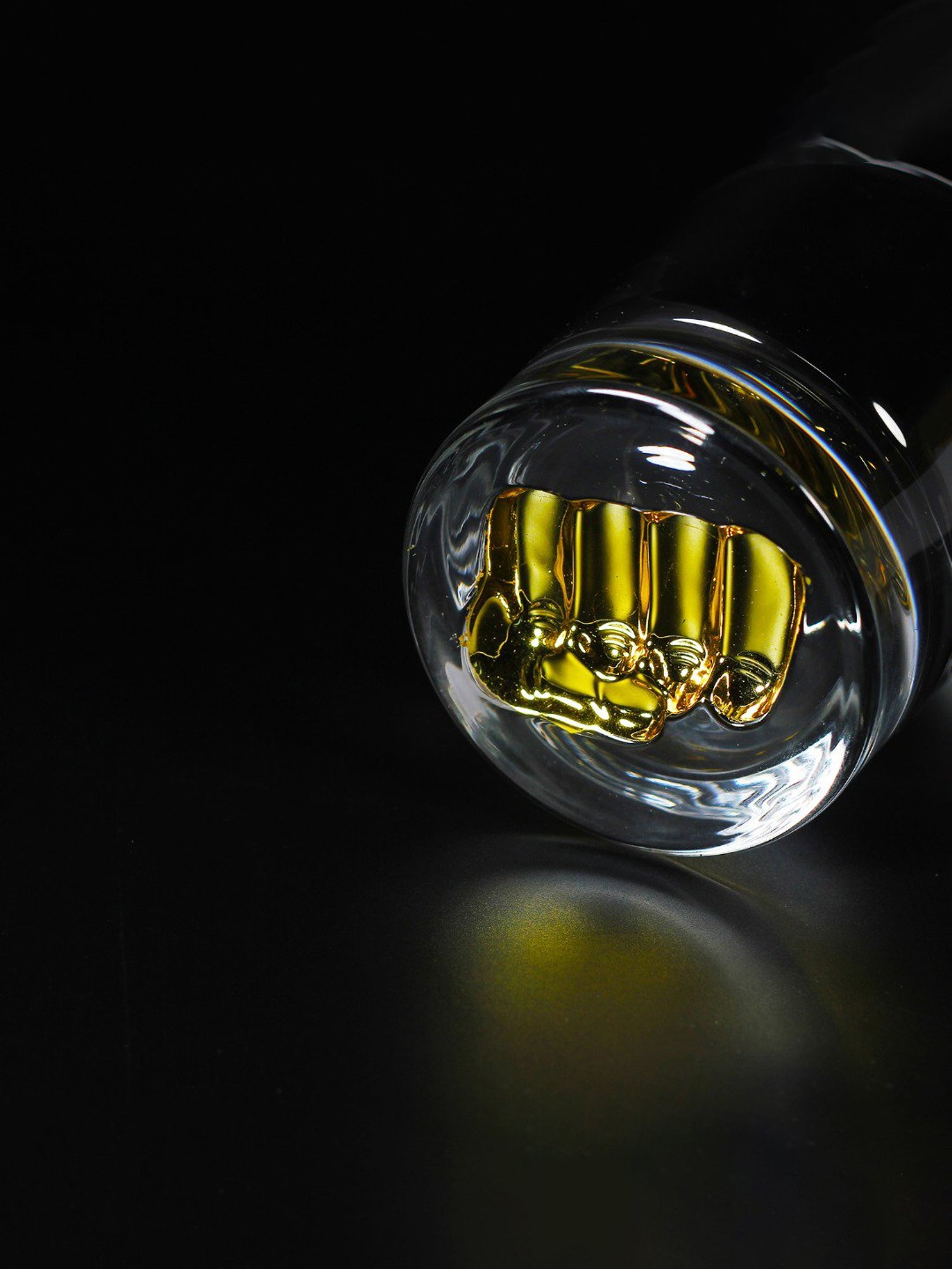 Melbify Gold Boxing Transparent Whiskey Glass 300ml - Set of 2