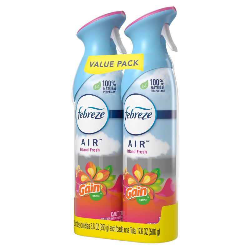 Febreze Odor-Eliminating Air Freshener, with Gain Scent - Island Fresh -  8.8 fl oz