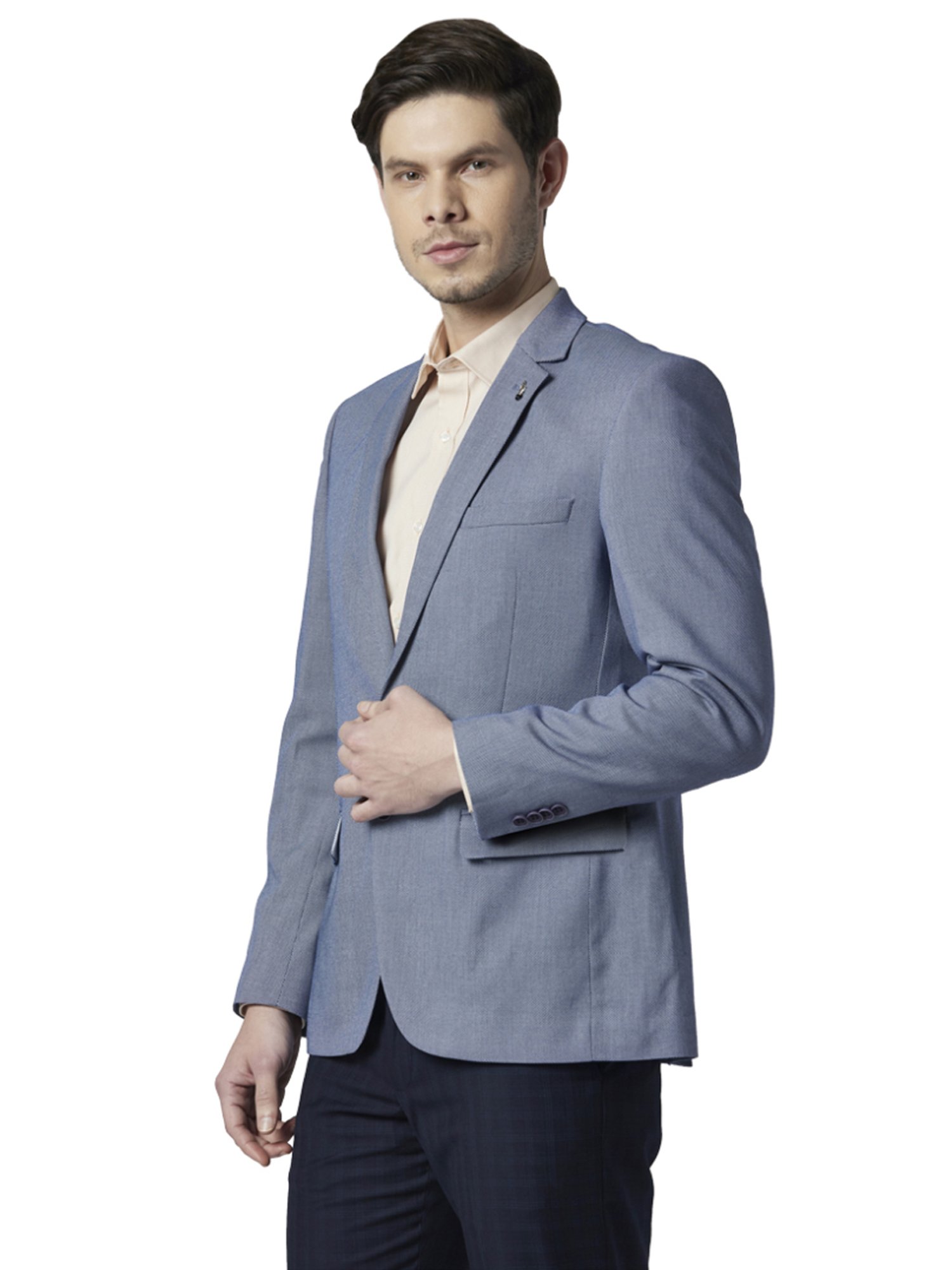 Park Avenue Blue Regular Fit Blazer