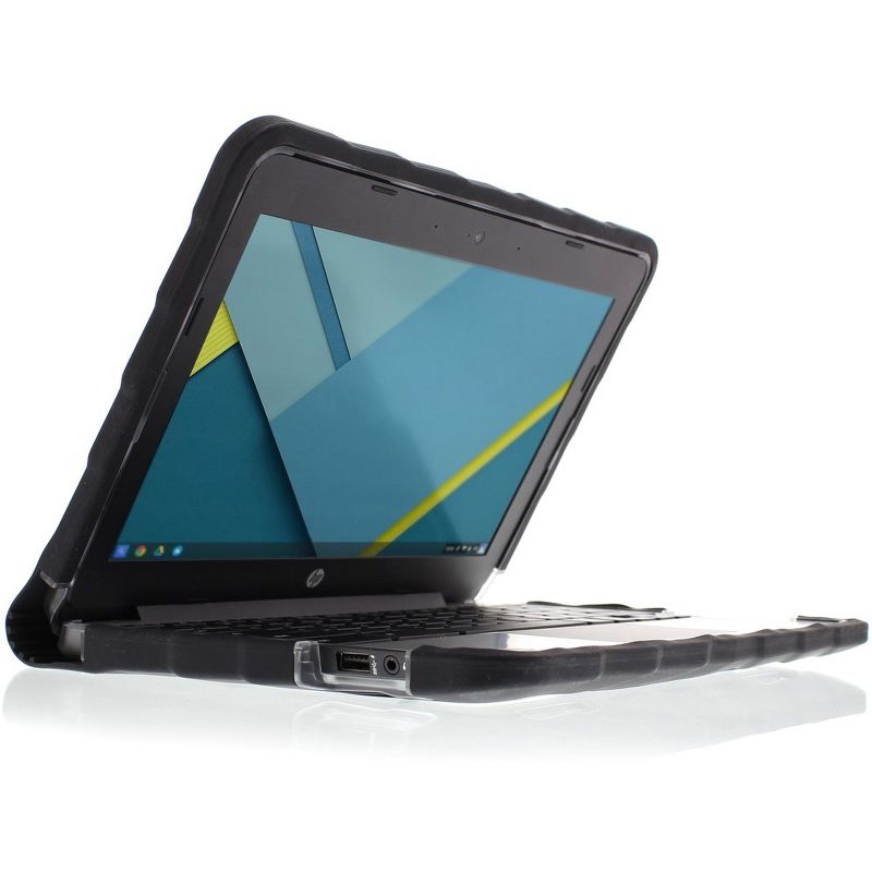 Gumdrop Drop Tech Case for Chromebook - Clear, Transparent, Black - For Chromebook - Black