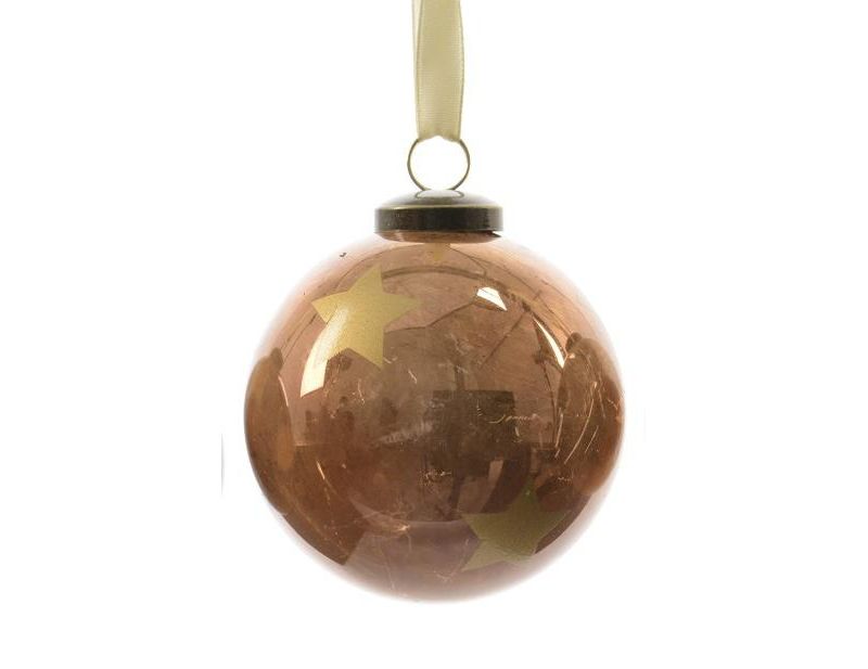 Kaemingk 3ct Star Ball Christmas Ornament Set 3.25" - Bronze/Gold