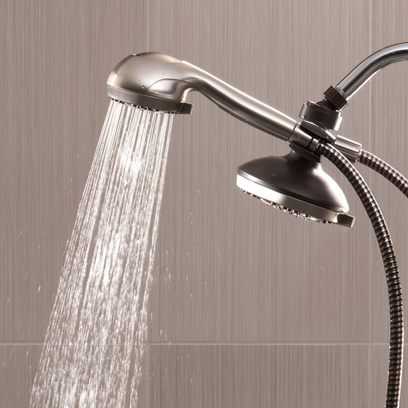 6+6 Power Pulse Dual Shower Head Brushed Nickel - Waterpik