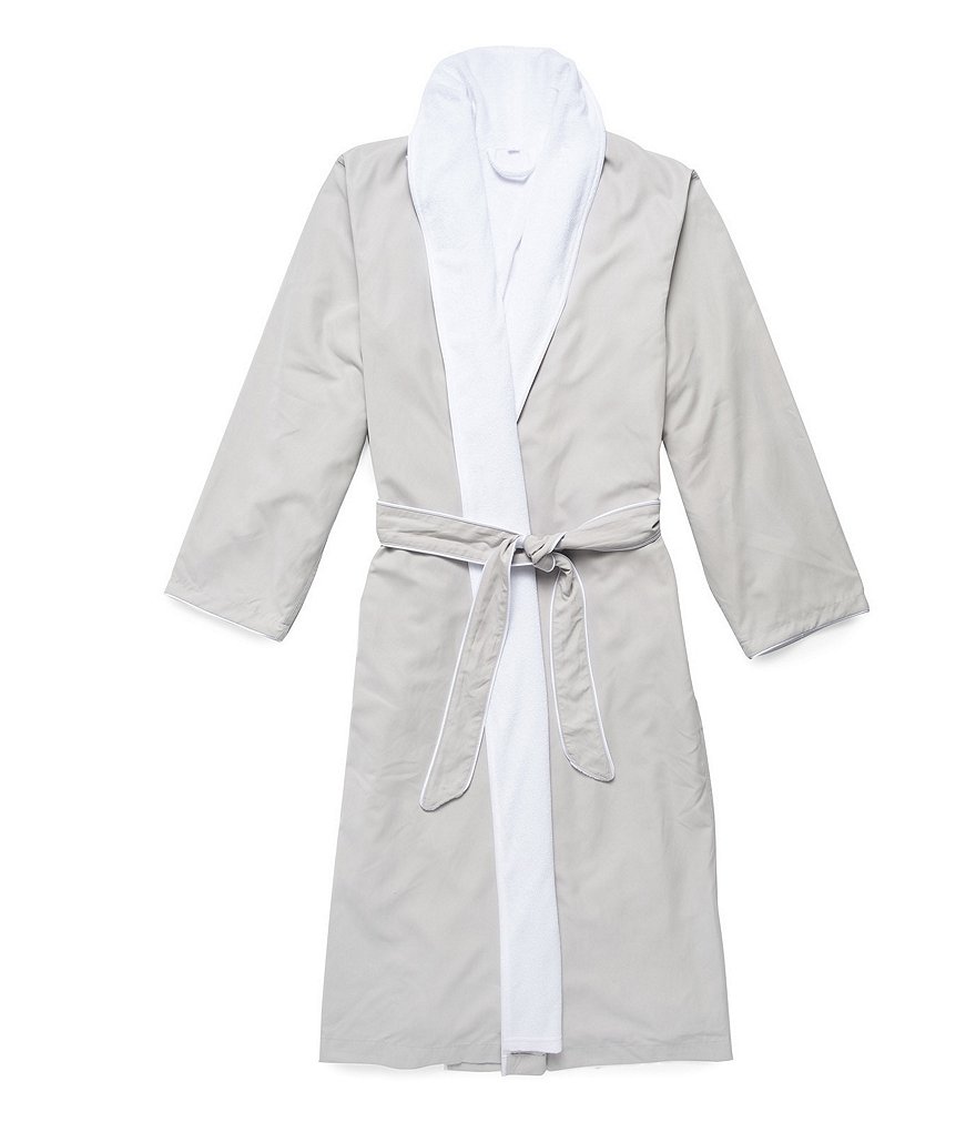 Lauren Ralph Lauren Paisley Print Satin Short Wrap Robe