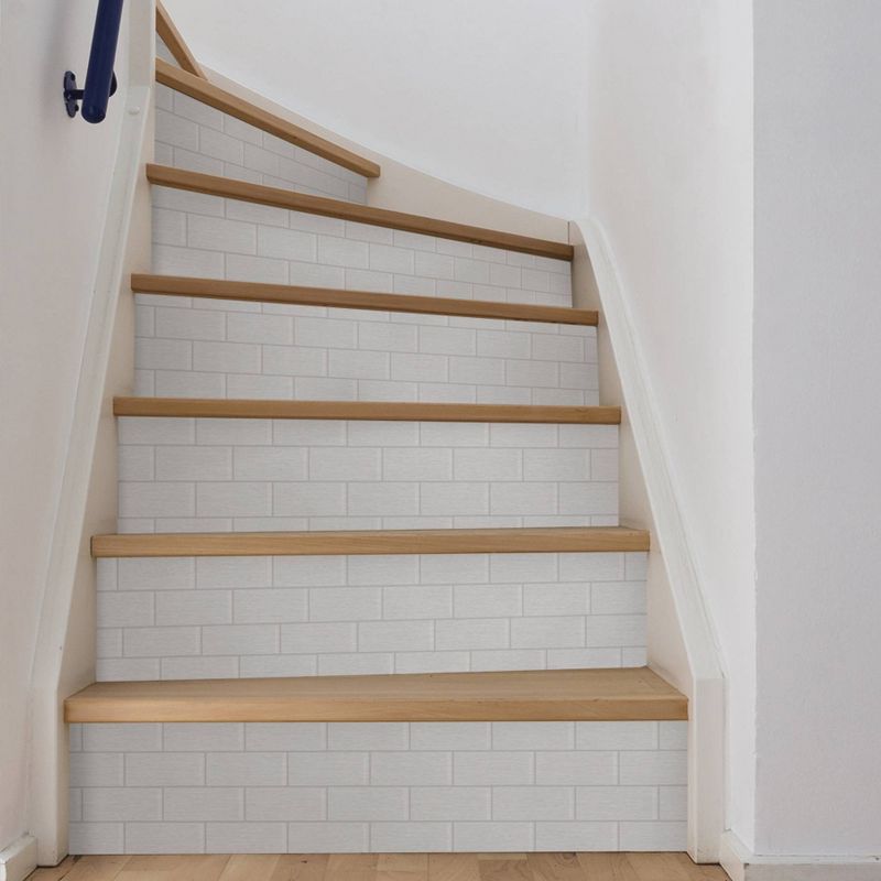 Brewster Metro Brushed Peel & Stick Backsplash Tile Wallpaper Silver