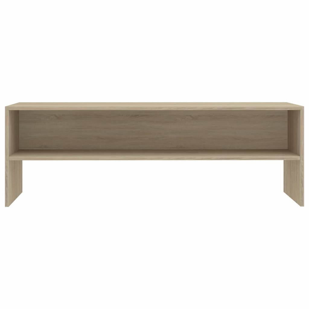 vidaXL TV Cabinet White and Sonoma Oak Chipboard Stand Cabinet Sideboard Unit
