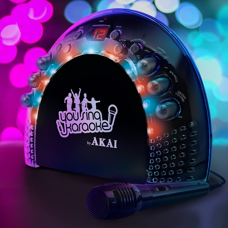 Akai Portable CD+G Karaoke System with Light Effects