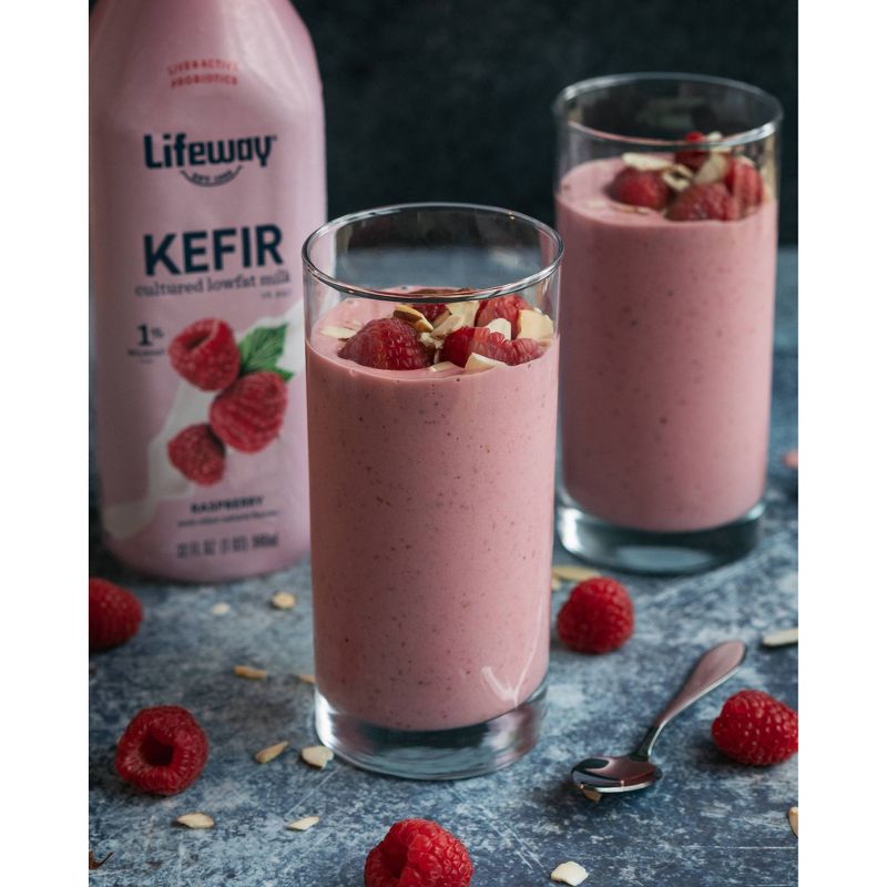 Lifeway Kefir Raspberry Low Fat Milk Smoothie - 32 fl oz
