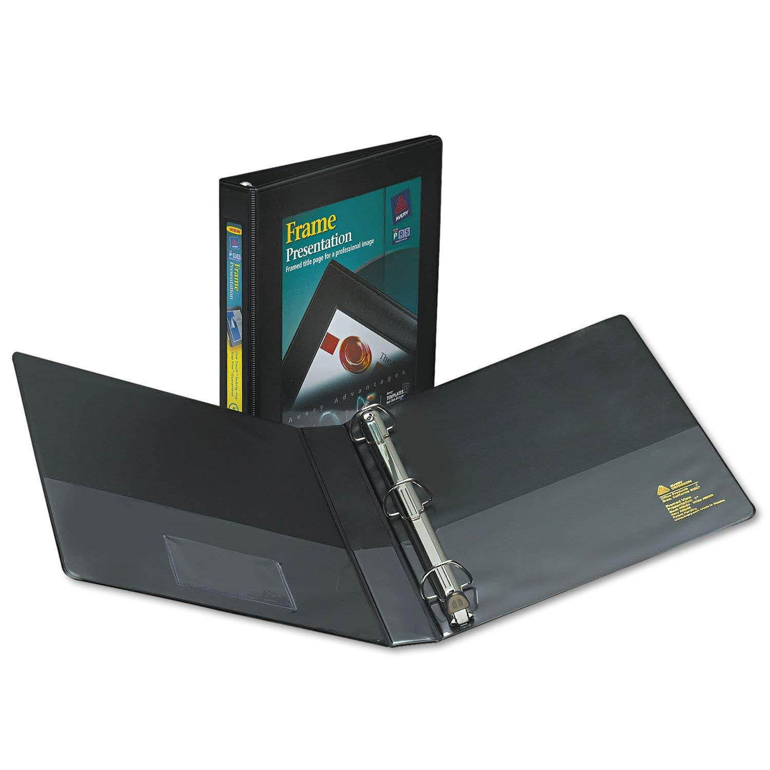 Avery Framed Presentation Locking View Binder, 1In Capacity, Black (68054)
