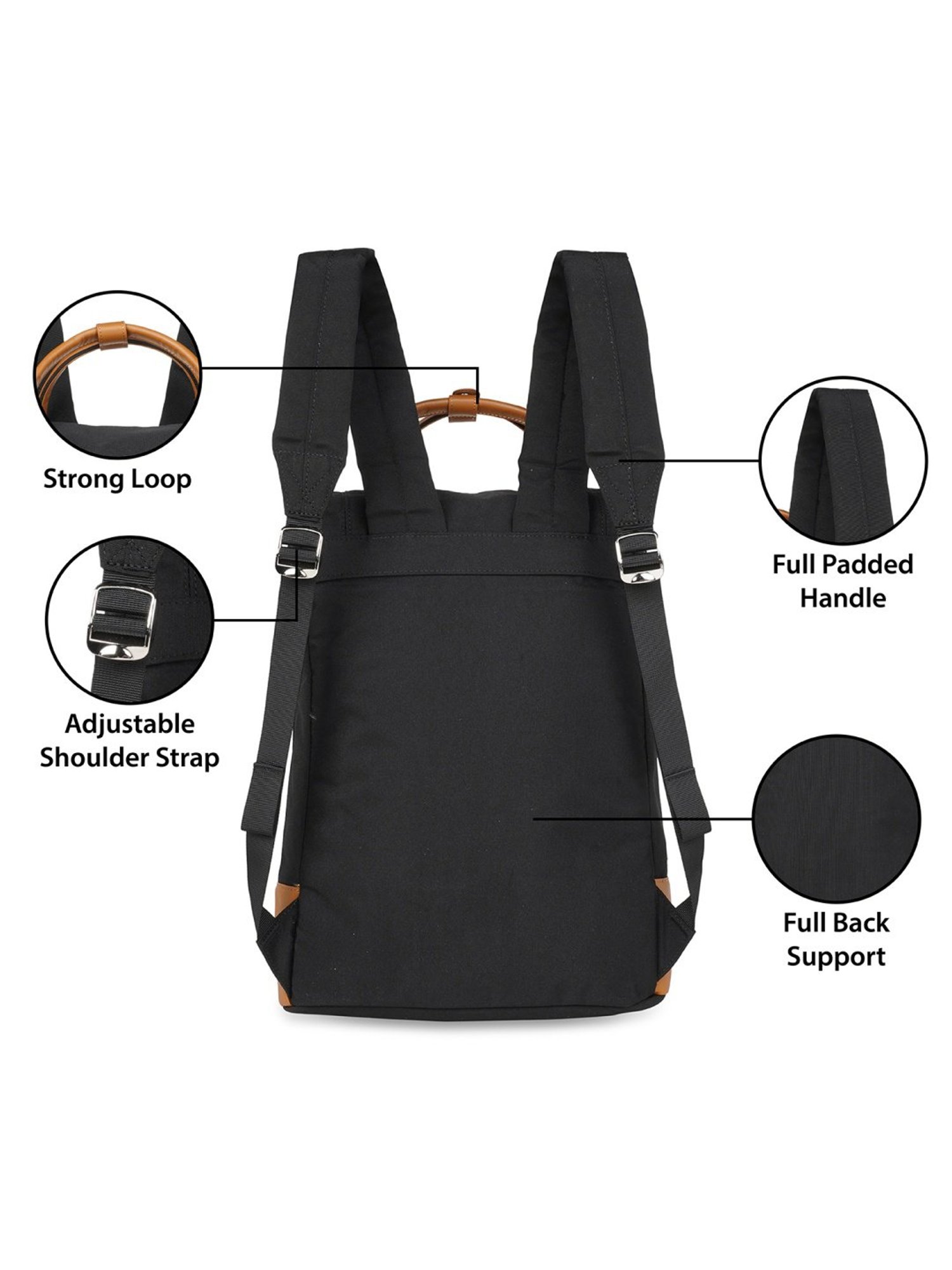 Frequent Traveller Dapper Black Small Laptop Backpack