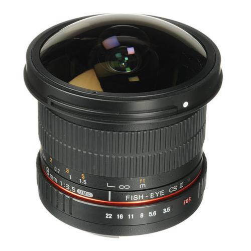 Samyang 8mm f/3.5 HD Fisheye Lens with Removable Hood for Canon #SYHD8M-C