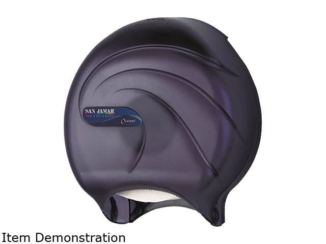 San Jamar R2090TBK Oceans Single JBT Tissue Dispenser, 9 5/8 x 5 1/2 x 11 3/4, Black Pearl