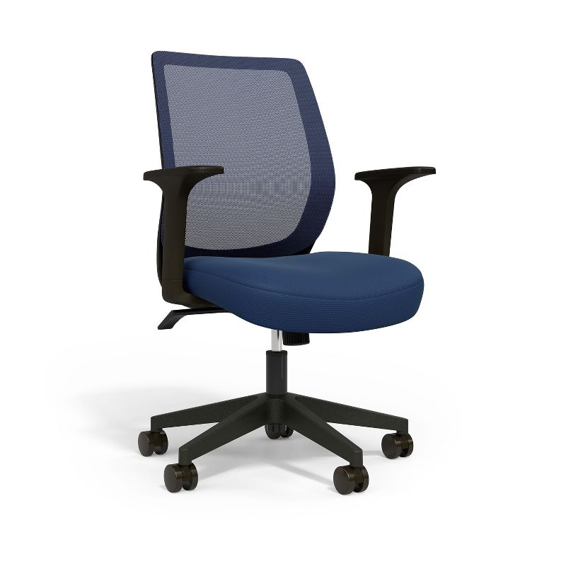 Union & Scale Essentials Mesh Back Fabric Task Chair, Blue (UN56965) UN59416