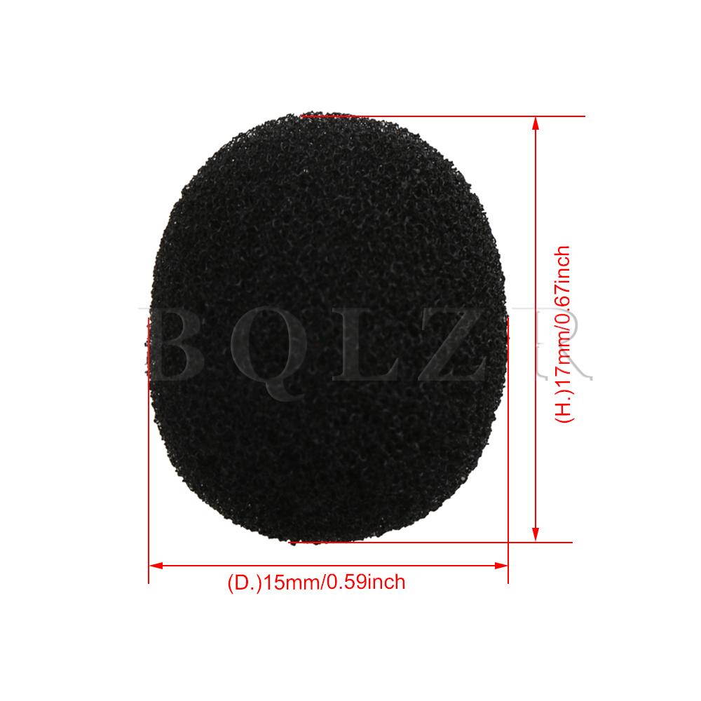 BQLZR Black Loudspeaker Lapel Microphone Wind Shield Mic Sponge Cover EY-M01 Set of 10
