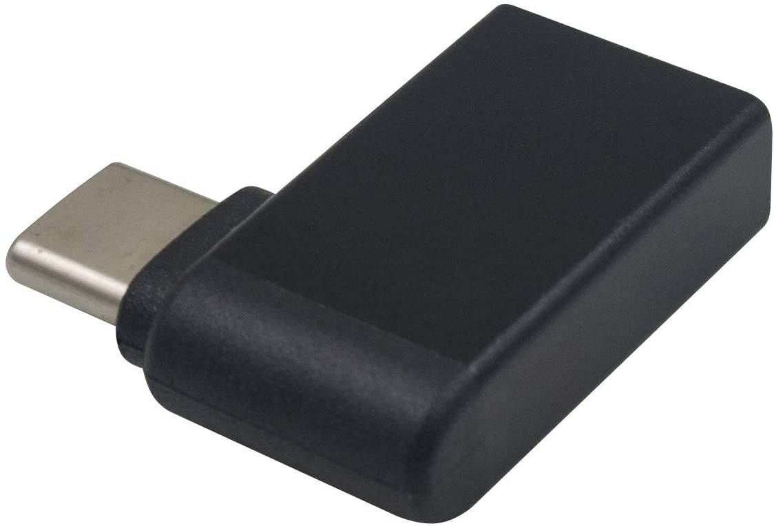Duttek USB C to USB 3.0 Adapter Right Angle USB Type C Male to USB 3.0 Female Adapter90 Degree USB C Male to USB 3.0 Female Adapter for MacBookAndroidNotebook and Other Type-C(Black)