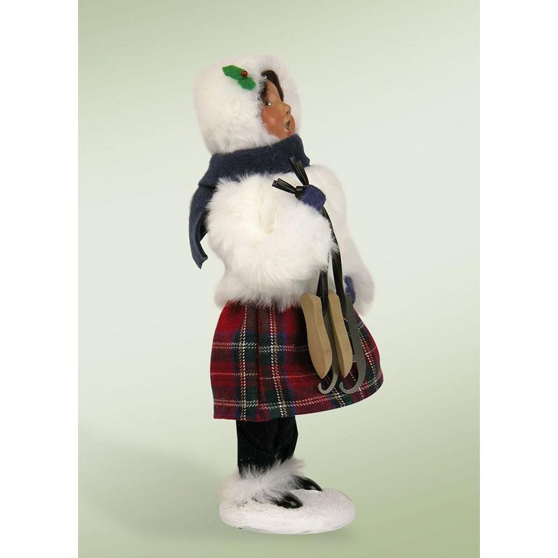 Byers Choice 10" Snow Day Fun Kids Holding Skates Girl Christmas Figure