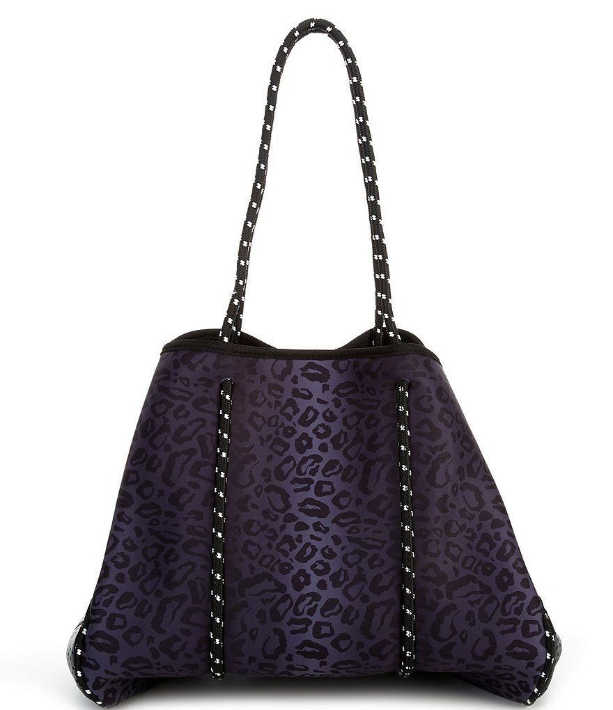 Parker & Hyde Neoprene Black Leopard Tote Bag