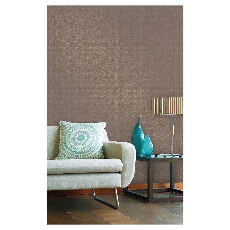 Devine Color Weave Peel & Stick Wallpaper Brown