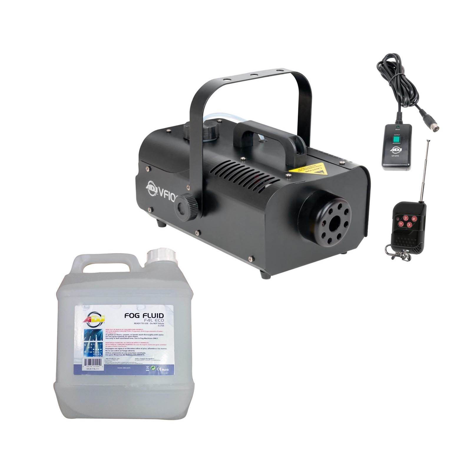 AMERICAN DJ VF1000 1000W 1 Liter Mobile Smoke Fog Machine w/ Remotes + Fog Fluid