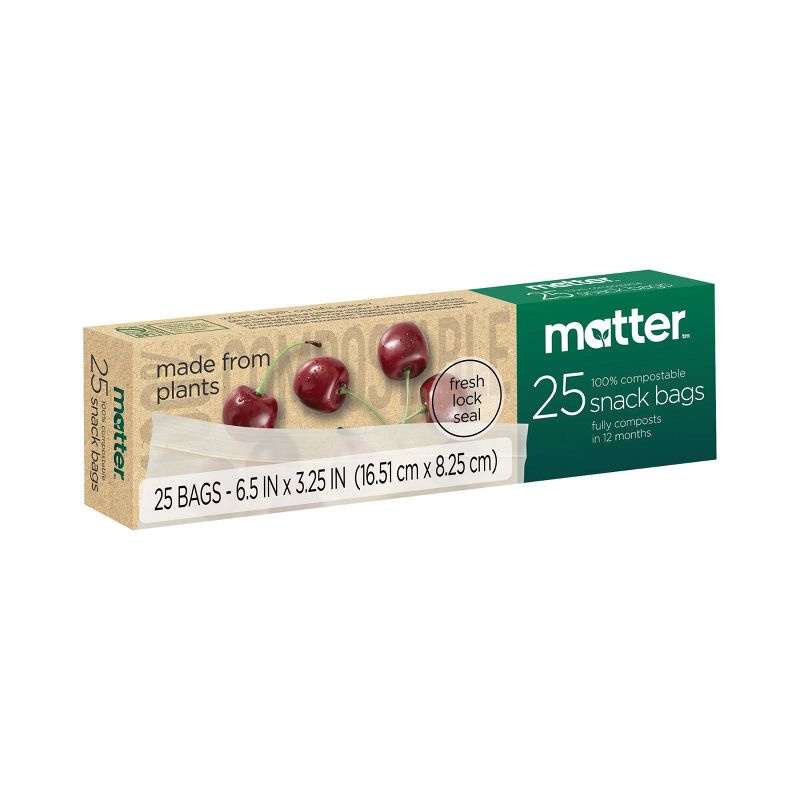 Matter 100% Compostable Snack Bags - 25ct