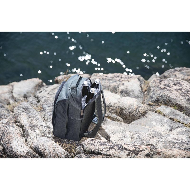 Picnic at Ascot Insulated Picnic Basket/Cooler Fully Equipped with Service for 2 - Trellis Green