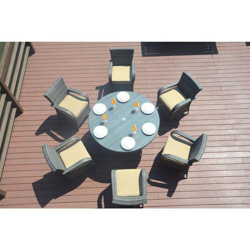 Aaliyah 7pc Patio Wicker Dining Set - Direct Wicker