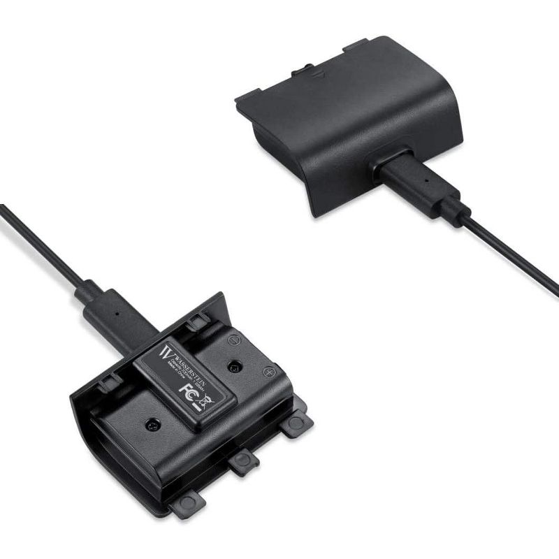 Wasserstein 700mAh Controller Battery Packs and Charging Cable for Microsoft Xbox Wireless Controller 2020 Model (Xbox Series X/S, Xbox One) (2 Pack)