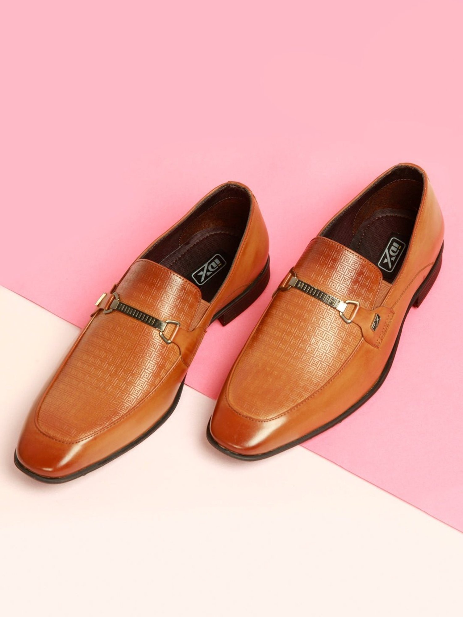 ID Men's Tan Formal Loafers