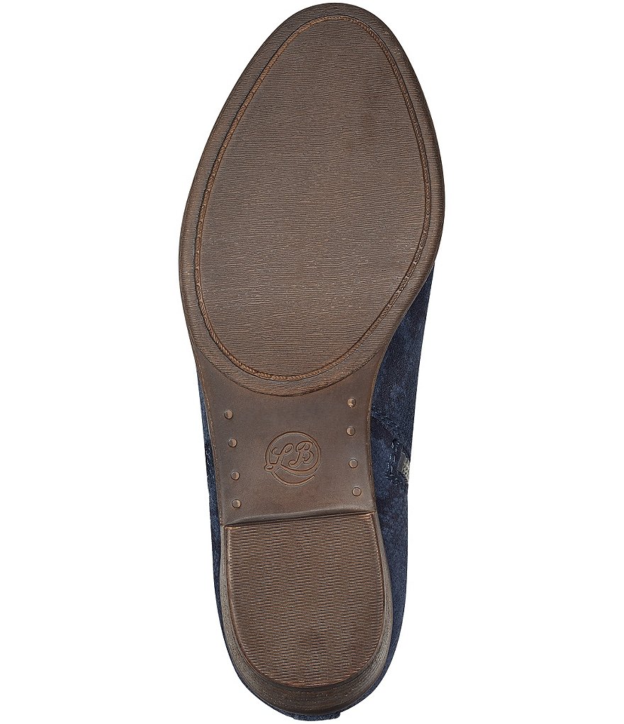 Lucky Brand Basel Printed Suede Side Zip Block Heel Ankle Booties