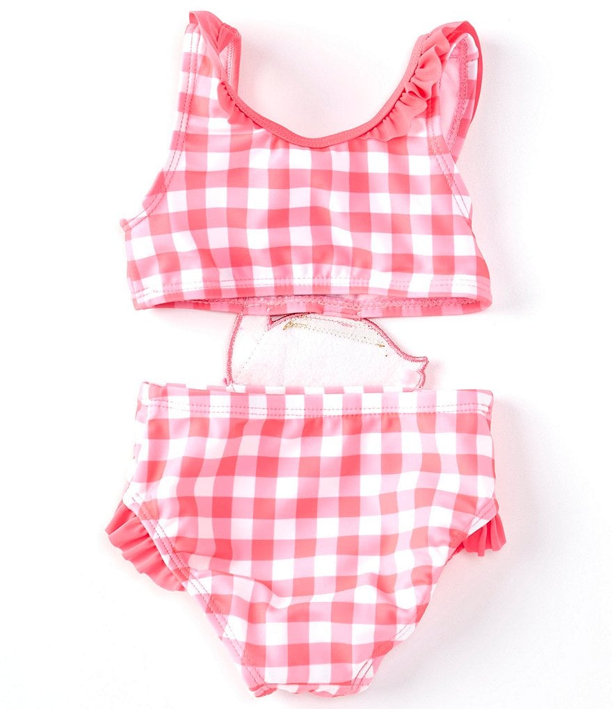 Baby Starters Baby Girls 3-24 Months Flamingo Gingham Two-Piece Swimsuit