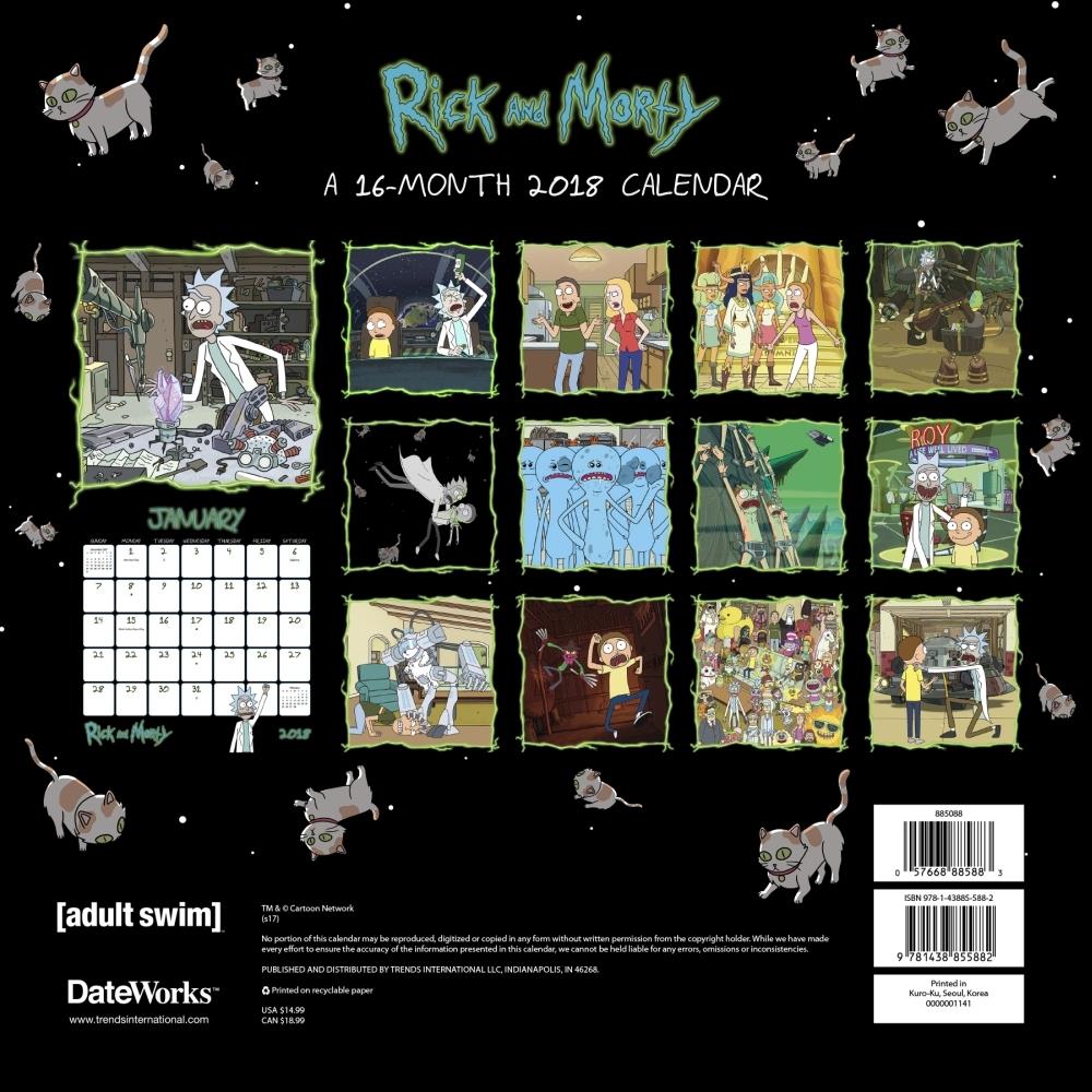 Rick And Morty Wall Calendar, Kids TV by Trends International