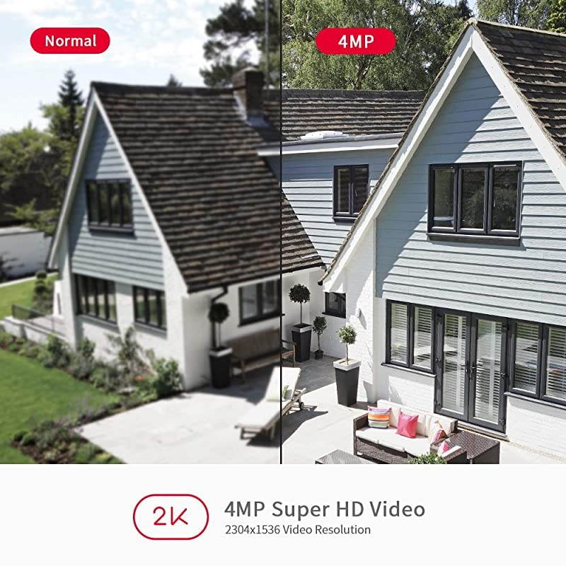 G4 Full HD 4MP 2K WiFi Outdoor Security Camera with Human-Only Detection,Motion Detection, Free Cloud Service Included, 65ft Night Vision with IR Lights, IP66 Weatherproof,Supports Alexa