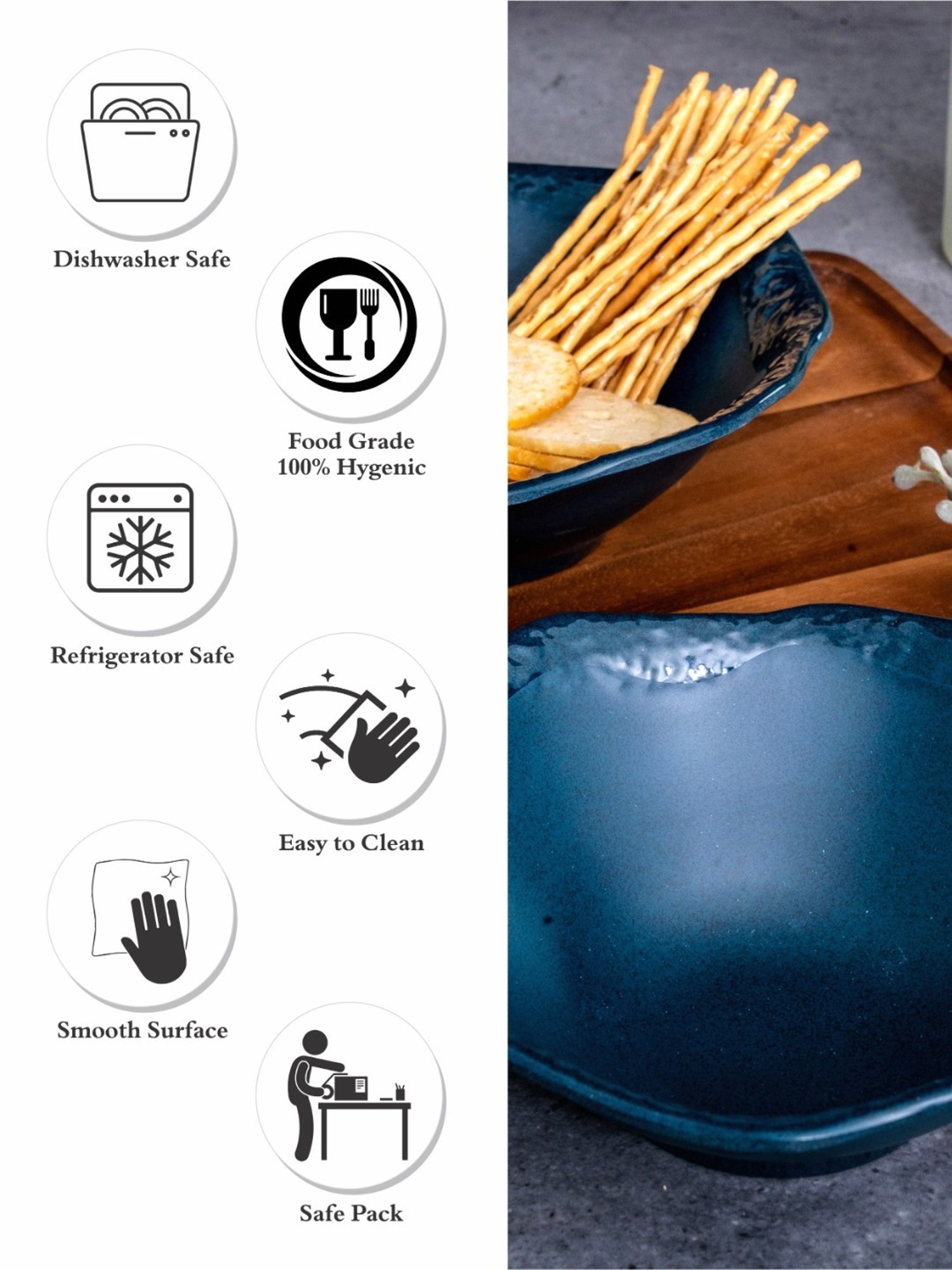 Stehlen Blue Melamine Primer Bowl - Set of 2